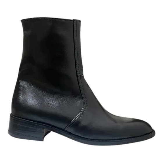 Botas Vaqueras Vestir Piel Negra Suela Cuero Hombre Mariles