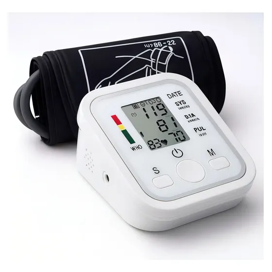 Tensiometro Digital De Brazo Medidor de Presion Arterial Automatico Pantalla LCD Color Blanco | Cuotas sin interés