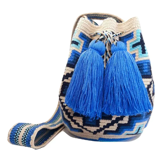 Mochila Wayuu Original Para Mujer, Bolsos Boho Colombianos,.