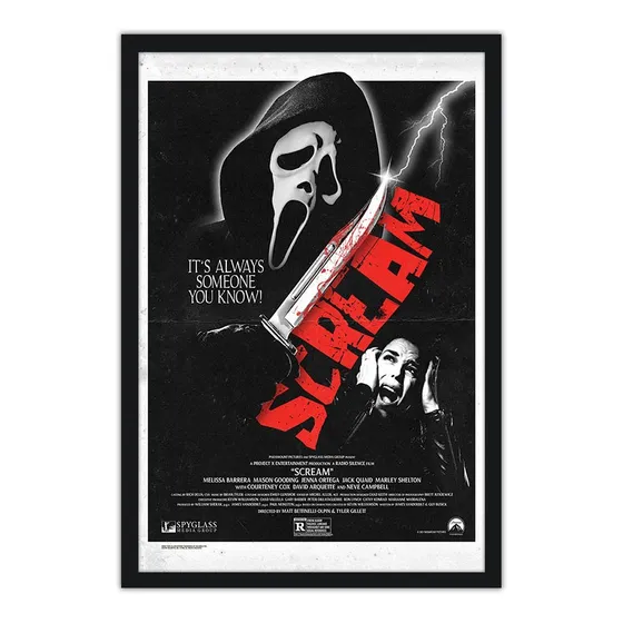 Quadro 64x94cm Scream 1996 - Pânico 1996 - Terror - Filmes 5