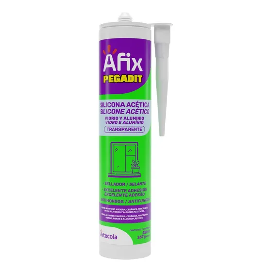 Pegadit Silicona Vidrio Y Aluminio - Transparente - 280 Ml