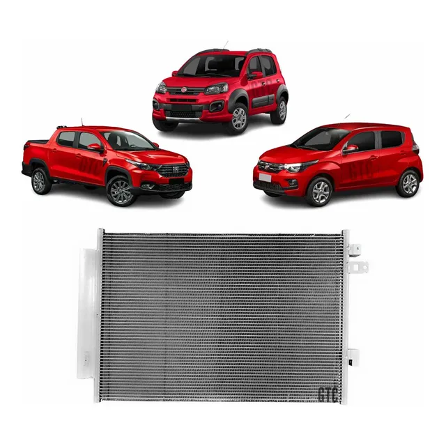 Condensador Fiat Uno, Mobi 3 Cilindros Nova Strada 2017-2022