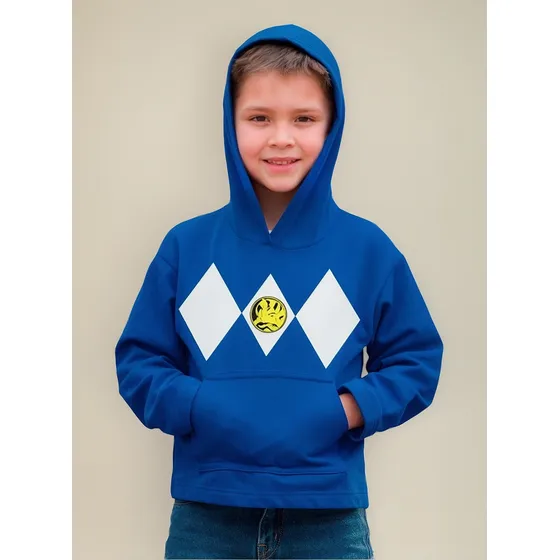 Sudadera Con Gorro Azul Para Niño Power Ranger Blue