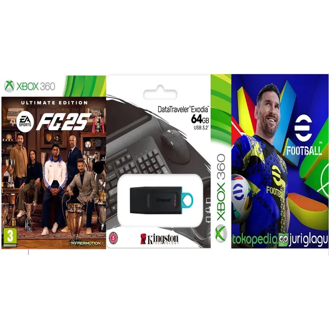 Fifa 25 Y Pes 25 Rgh Xbox 360 5.0 Físicos En Usb Lista
