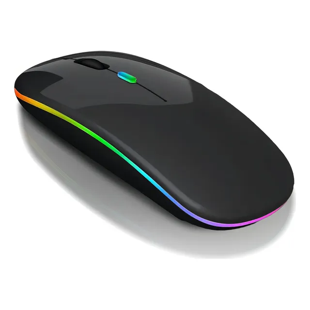 Mouse inalámbrico recargable Goojodoq M06 negro