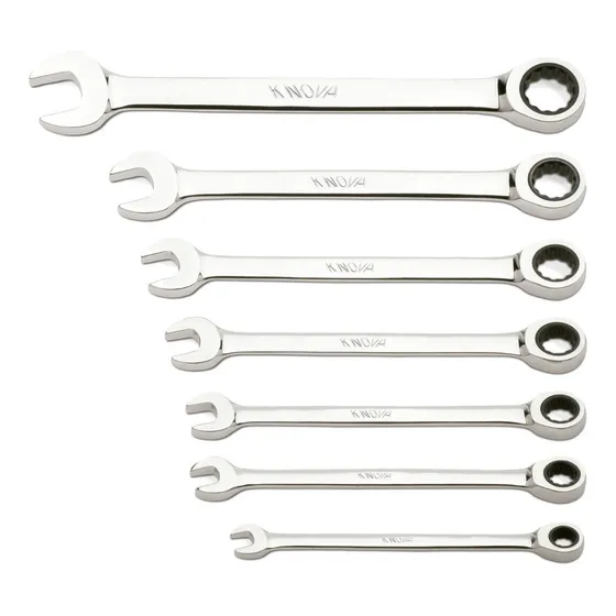 Juego Llaves Combinadas De Matraca Milimetricas C/7 -knova