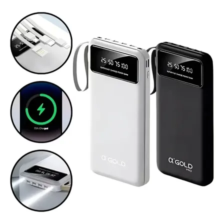 Carregador Power Bank Portátil Bte 18a 10000mah A'gold Preto