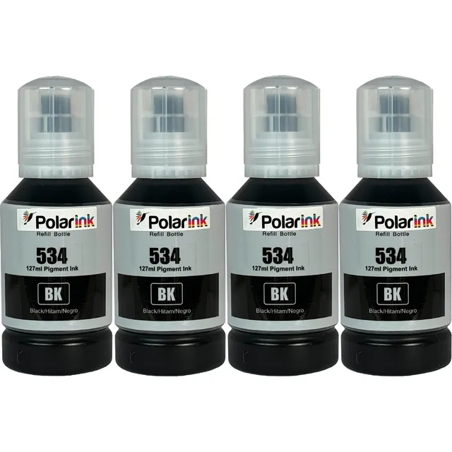 Kit 4 Tintas Negras Compatible Con 534 M1120 M2140 127ml C/u