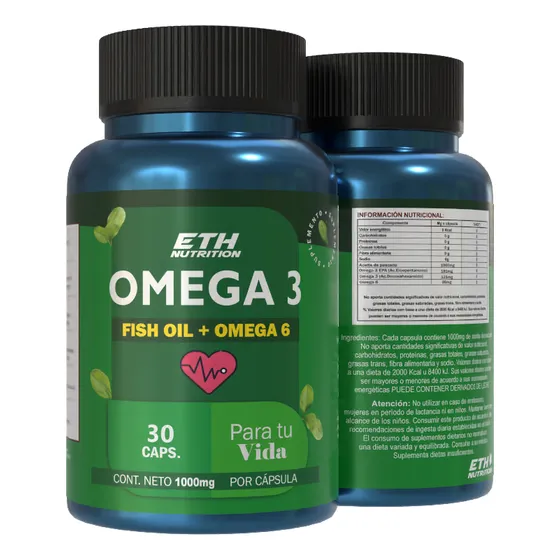 Omega 3 Máxima Absorción Eth Nutrition 30 Caps 10 Ml