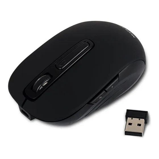 Mouse Sem Fio Usb Recarregável 1600dpi Mo277 Multilaser Cor Preto
