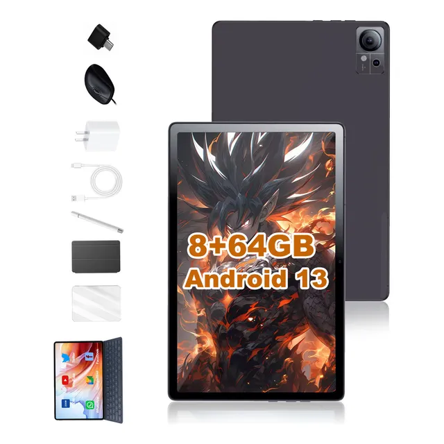 Yeemovil X20 8+64gb Tablet Con Funda Tab 8600mah 10.1 Color Negro