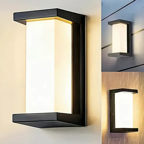 Aplique Led Exterior Con Luz Cálido, Resistente Al Agua