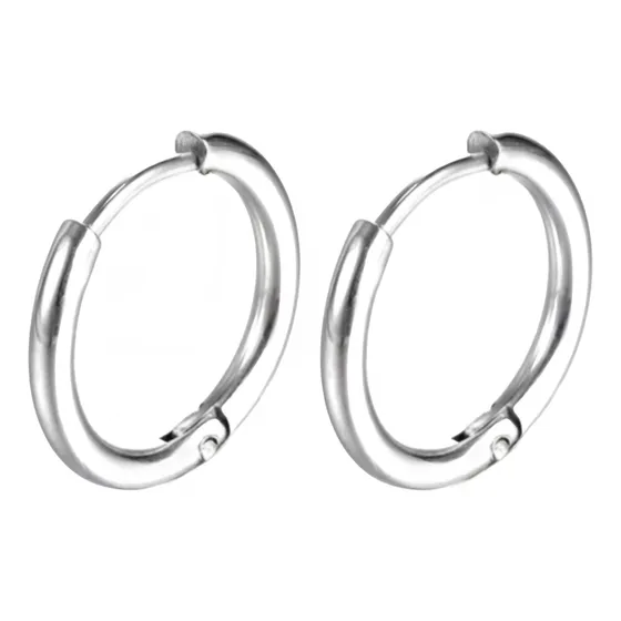 Aros  Argolla  Acero Quirúrgico Arg01  8mm 1 Par