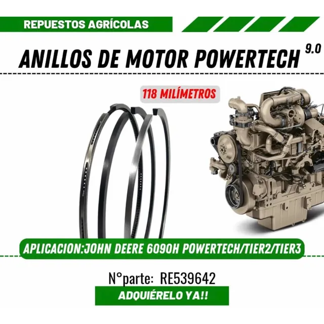 Anillo Std 118.35mm John Deere 6090h Powertech Plus 9.0l