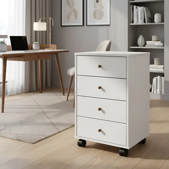 Gaveteiro Office Presence Com Rodizios 29110 Branco Demobile
