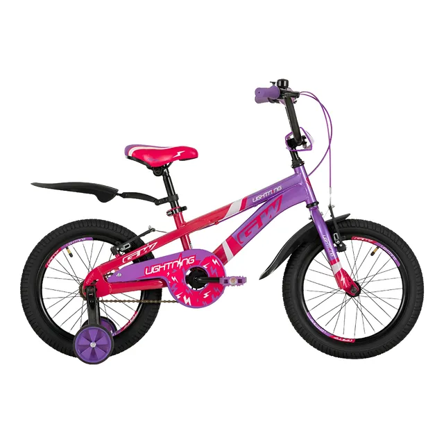 Bicicleta Gw Lighting Rin 16 Niños Niñas Con Auxiliares