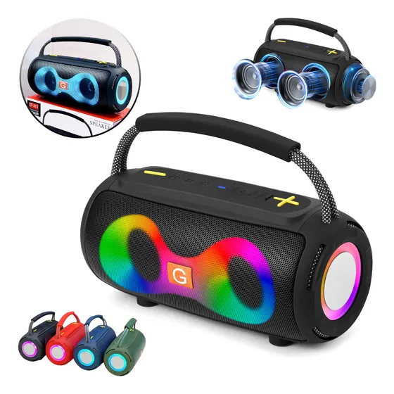 Bocina Bluetooth Portátil Inalámbrica Subwoofer Luces Rgb