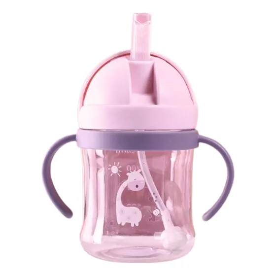 Vaso Antiderrame Con Bombilla Entrenamiento Bebé 250ml 360°