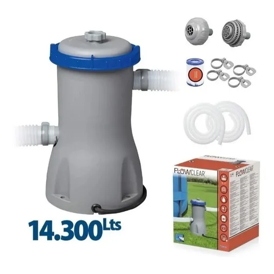 Bomba de Filtrado Para Piscina 2006 L/h con Filtro Limpieza de Piscinas