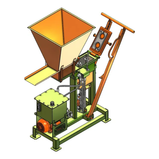 Máquina Tijolo Ecológico Hidráulica  Nr12 - (projeto)