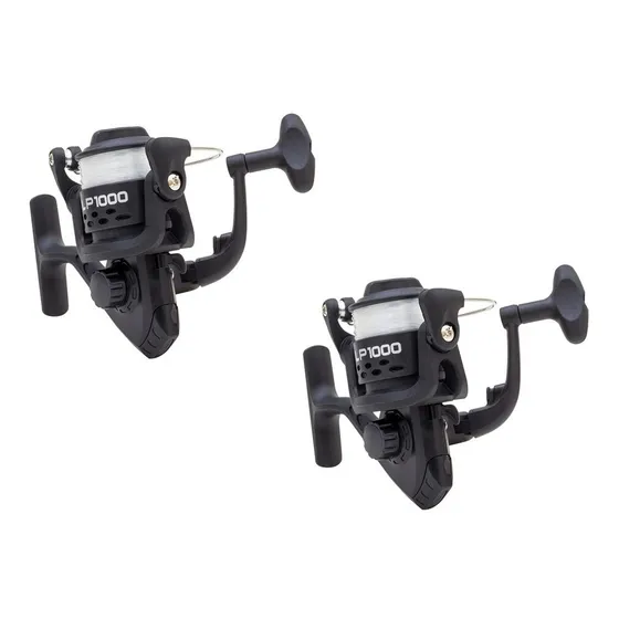 2x Molinete Pesca Albatroz Lp1000 Com Linha Ultralight Micro