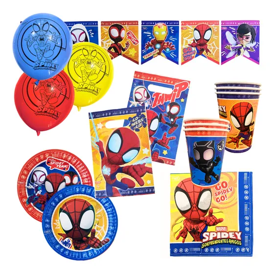 Pack Cumpleaños Spidey Spiderman X 24 Cotillón Activarte