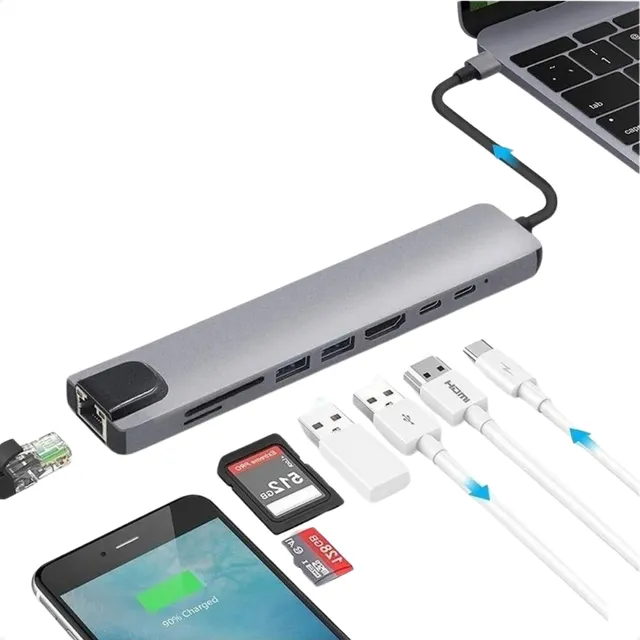 Leitor De Cartão De Memória E Pendrive Para iPhone iPad 8x1