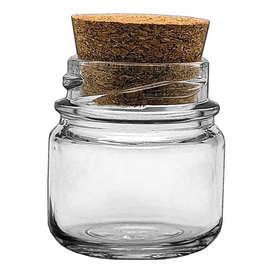 30 Vidros Redondo 40ml Com Rolha Cortiça