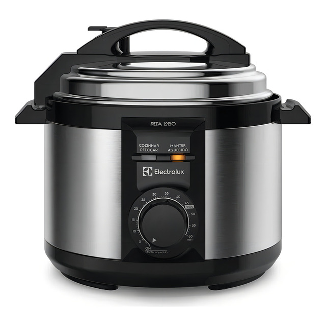 Panela De Pressão Elétrica Electrolux Pce15 3 Litros Cor Inox Preta Panela De Pressão Elétrica Electrolux Pce15 3 Litros Cor Inox Preta