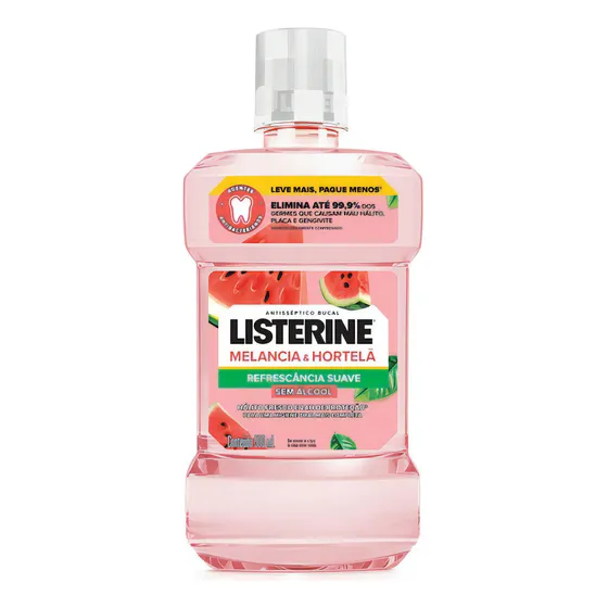 LISTERINE Melancia & Hortelã Enxaguante Bucal S/Álcool 500mL