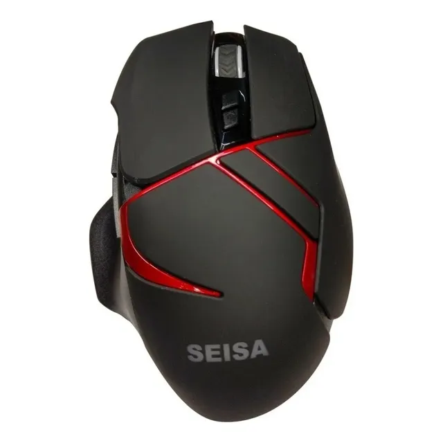 Mouse Óptico Gamer 3200dpi Luz Led Cable Juegos Pc Notebook Color Negro
