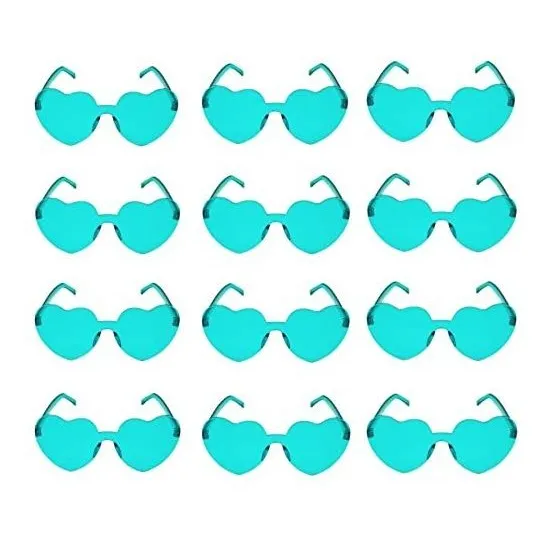 Jftown 12 Parejas Forma De Corazón Gafas De Sol Sin Qdtj2