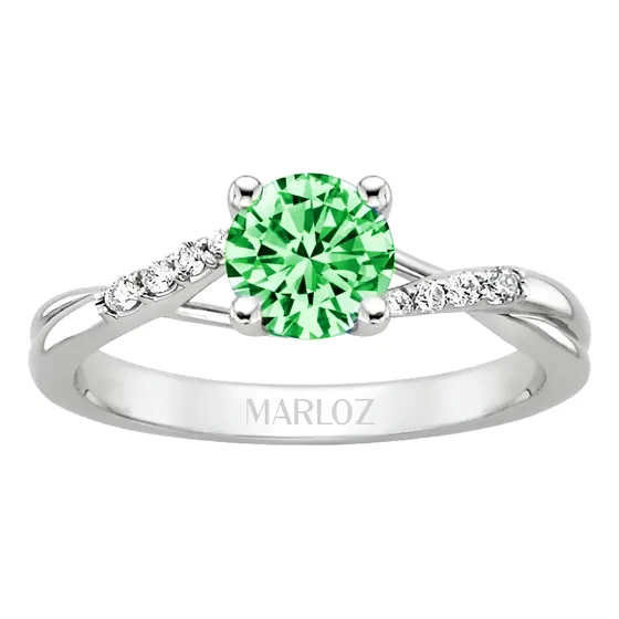Anillo Compromiso Plata 925 Esmeralda Verde Corindón España