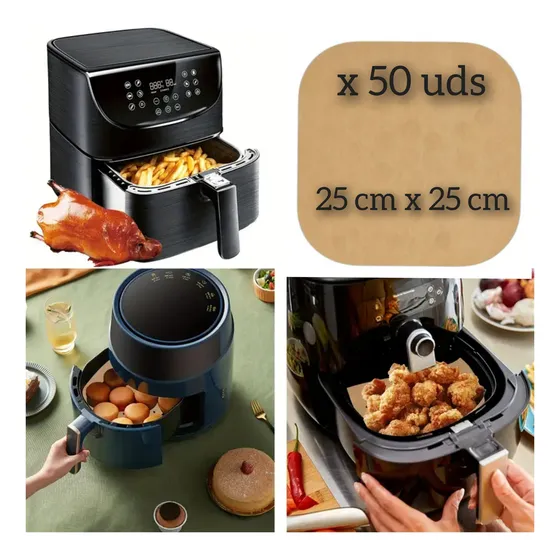 Papel Antiadherente Para Freidora Air Fryer X 50 Unds