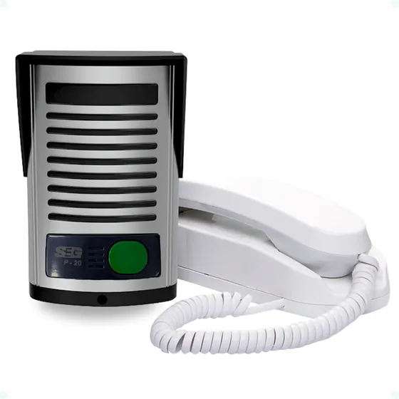 Porteiro Eletrônico Seg P20 Alimentação Interna C/ Interfone Cor Cinza 110 220