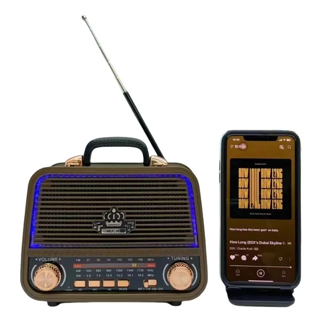 Radio Bluetooth Mp3 Sd Usb Fm Am Vintage Portatil Recargable