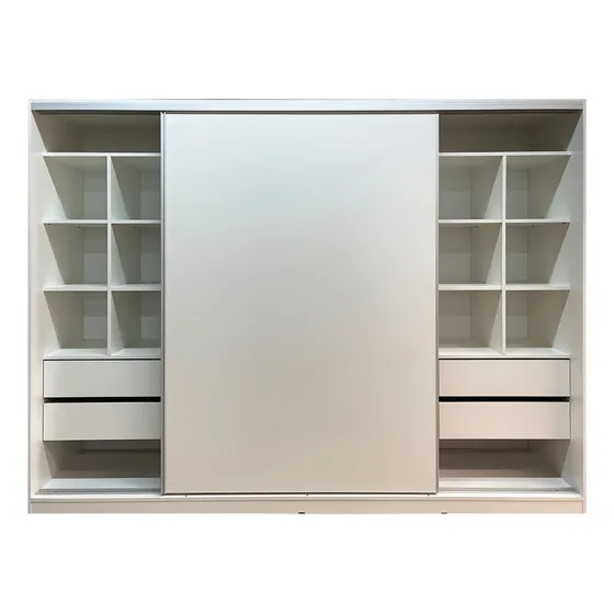 Placard Ropero Carpintería Rivadavia 240DELTA 240 x 180 Puertas Corredizas Perfileria de Aluminio Superior e Inferior Blanco