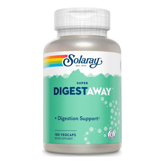 Enzimas Digestivas Digestaway Solaray 180 Cápsulas Vegetales