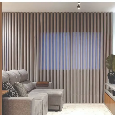 Cortina Gaze De Linho 6m X 2,80m - Trilho Suíço - Promoção