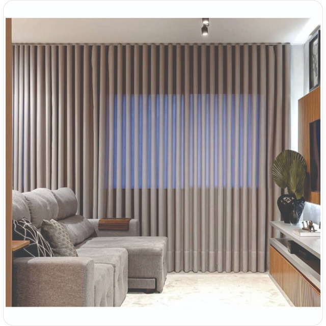 Cortina Gaze De Linho 6m X 2,80m - Trilho Suíço - Promoção Cortina Gaze De Linho 6m X 2,80m - Trilho Suíço - Promoção