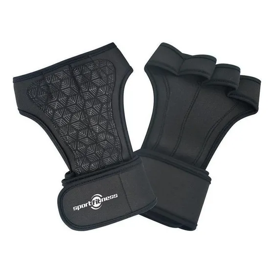 Protector De Manos Gym Muñequera Velcro Color Negro Talla M