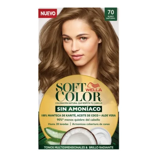 Tinte Wella Soft Color Tinte De Cabello Tono 70 Rubio Natural Para Cabello