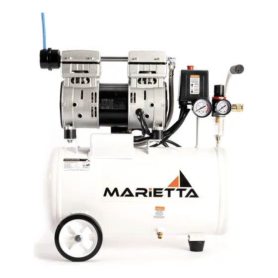 Compresor de aire Marietta 1HP 24L: Compresor de aire 1HP Libre de aceite con tanque de 24 Litros. Robusto y confiable Compresor de aire