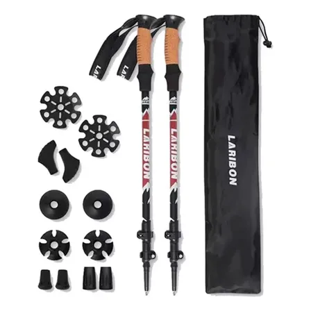 Pack 2 Bastones Trekking Senderismo Plegable Aluminio 7075