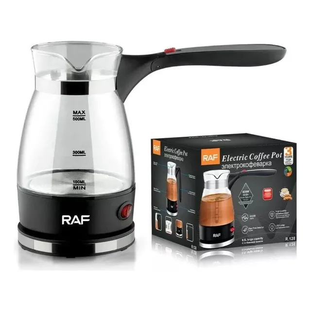 Cafetera Turca Vidrio Tetera Hervidor 500ml Raf R.128 Color Transparente