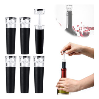 6 Tapones Para Botella De Vino, Sellador De Champán 6 Tapones Para Botella De Vino, Sellador De Champán