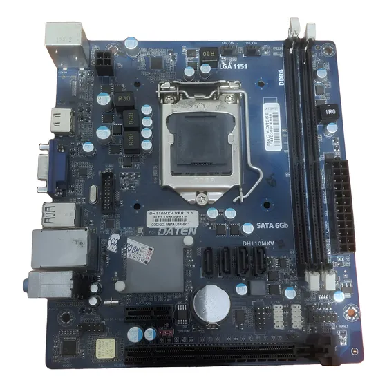Placa-mãe Daten H110 Dh110mxv Ddr4 Lga1151 6o E 7o Geração Azul (Recondicionado)
