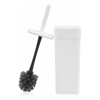 Cepillo Para Baño Inodoro Bote Minimalista Con Tapa Limpieza Color Blanco Cepillo Para Baño Inodoro Bote Minimalista Con Tapa Limpieza Color Blanco