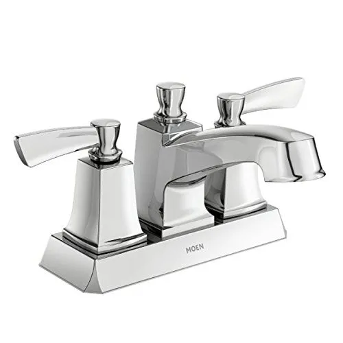 Moen Ws84922 Dos De Arco Bajo Para Baño Grifo, Cromo