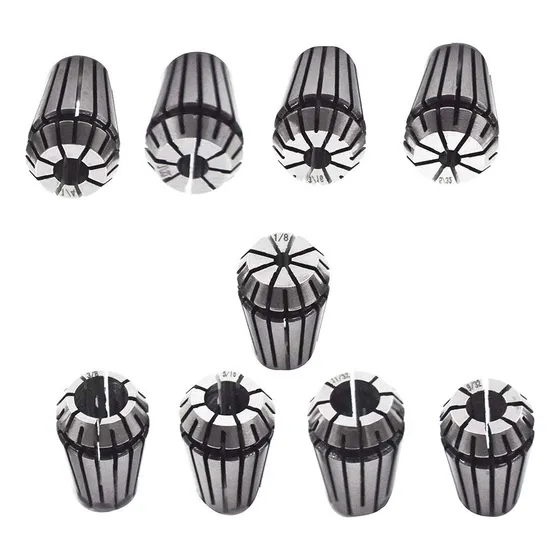 9 Unids Er16 Spring Collet Set 1/8-3/8  Cnc Fresado Torno He